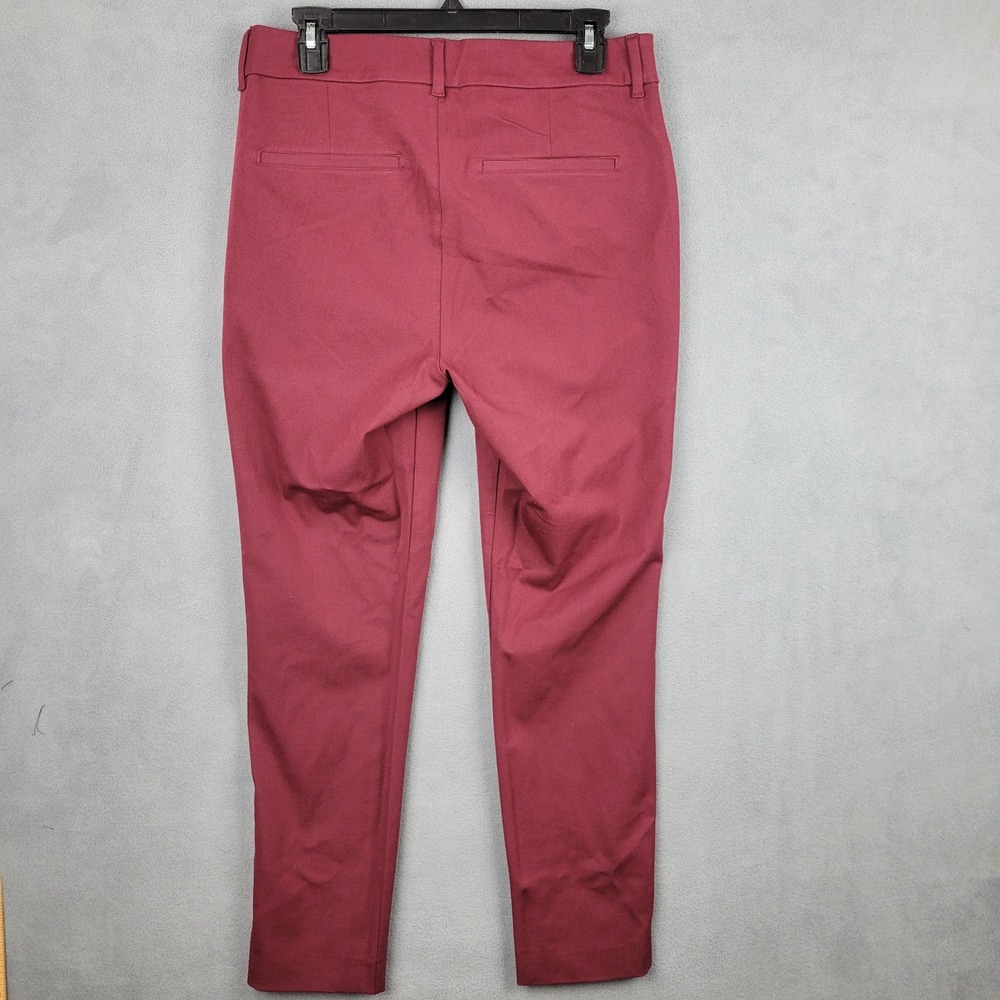 Old Navy Pixie Ankle Pants Womens 8 Wine Stain High Rise Secret Slim Pockets - Picture 2 of 8